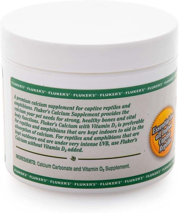 Flukers Calcium Reptile Supplement with added Vitamin D3 - 4oz.