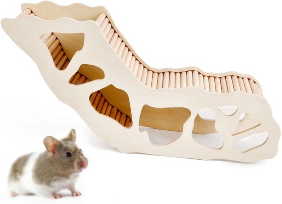 MPMLMF Hamster TunnelsLadder Cage Accessories Hamster Toys,Hamster Gerbils or Similar-Sized Pets (Secret Peep Tunnel Hamster Hut)