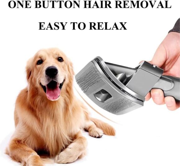 Pet Grooming Kit Dog Pet Hair Brush Vacuum Attachment for Dyson, 5 PCS Dog Grooming Vacuum Attachment Kit, Vacuum Attachment for Dog Hair Removal ​with Dyson V15 V12 V11 V10 V8 V7 V6  Dc Series