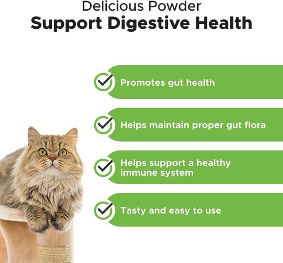 Pet Honesty Digestive Probiotics Max Strength for Cats Supplement - Bowel Support, Probiotic for Cats, Helps Maintain Gut Health, Supports Digestion, Immunity  Overall Health - 120 Scoops