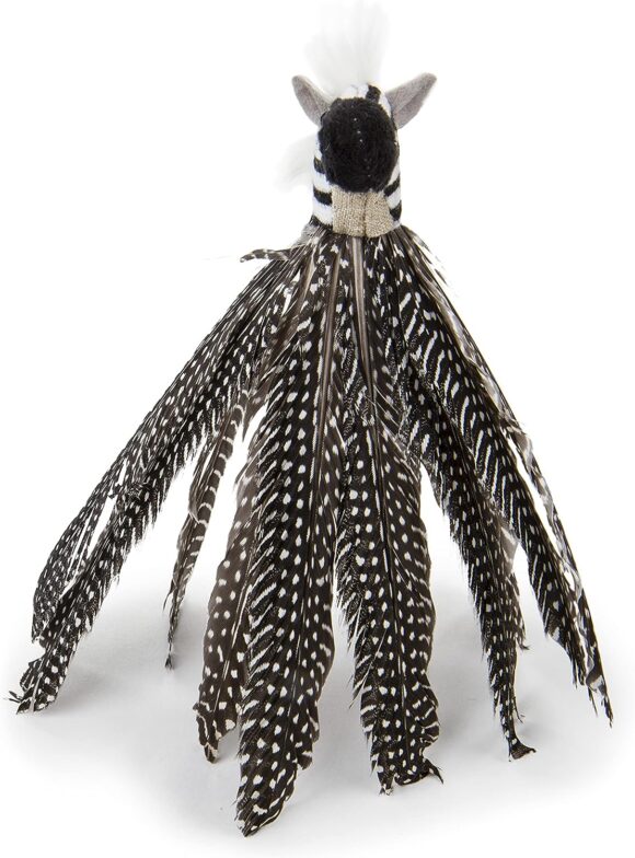 Petlinks HappyNip Zippy Zebra Feather Cat Toy, Contains Silvervine  Catnip - Black/White, One Size