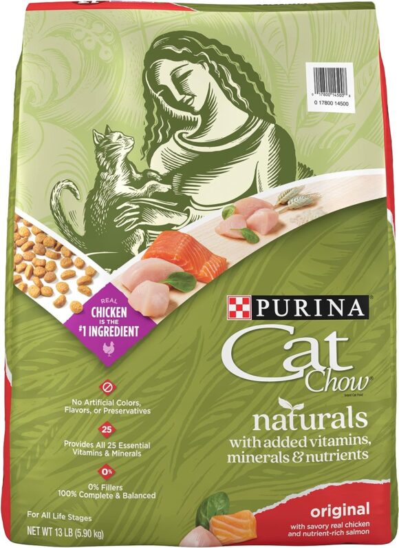 Purina Cat Chow Naturals With Added Vitamins, Minerals and Nutrients Dry Cat Food, Naturals Original - 13 lb. Bag