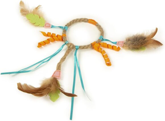 SmartyKat Dream Dangler 2-in-1 Hanging Feather Cat Toy - Multi Color, One Size