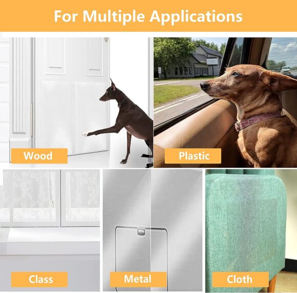 Sysmashing 120 x 7.85 - Scratch Square for Dogs and Cat Accessories, Easy to Install Cat Scratch Furniture Protector, Cut-to-Size, No Damage to Furniture, Stop Cat Claws from Shredding Couch