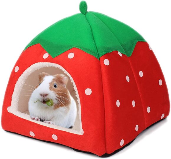 Tierecare Guinea Pig Hideout Hamster Bed Rabbit House Cave Accessories Cozy Hide-Out for Bunny Hedgehog Ferret ChinchillaOther Small Animals