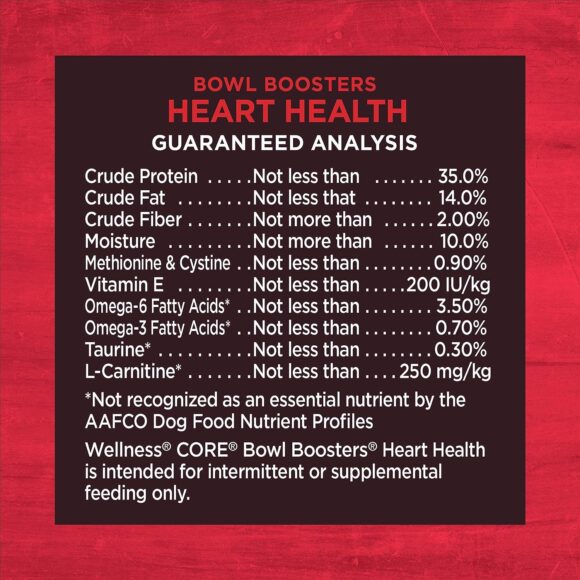 Wellness CORE Bowl Boosters Heart Health Dog Food Topper, 4 Ounce Bag