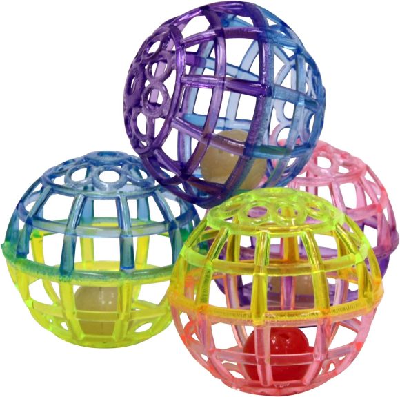 Spot by Ethical Products - Classic Cat Toys for Indoor Cats - Interactive Cat Toys Balls Mice Catnip Toys - Alternative to Wand Toys and Electronic Cat Toys - Lattice Ball Multi Pack Small