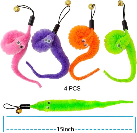 ZPH Cat Toys Interactive for Indoor Cats,2PCS Retractable Cat Wand Toys,9PCS Teaser Toys1PCS Hanging Door Lure Cat Toy,Interactive Feather Toy for Teaser Play and Chase Exercise with Kitten